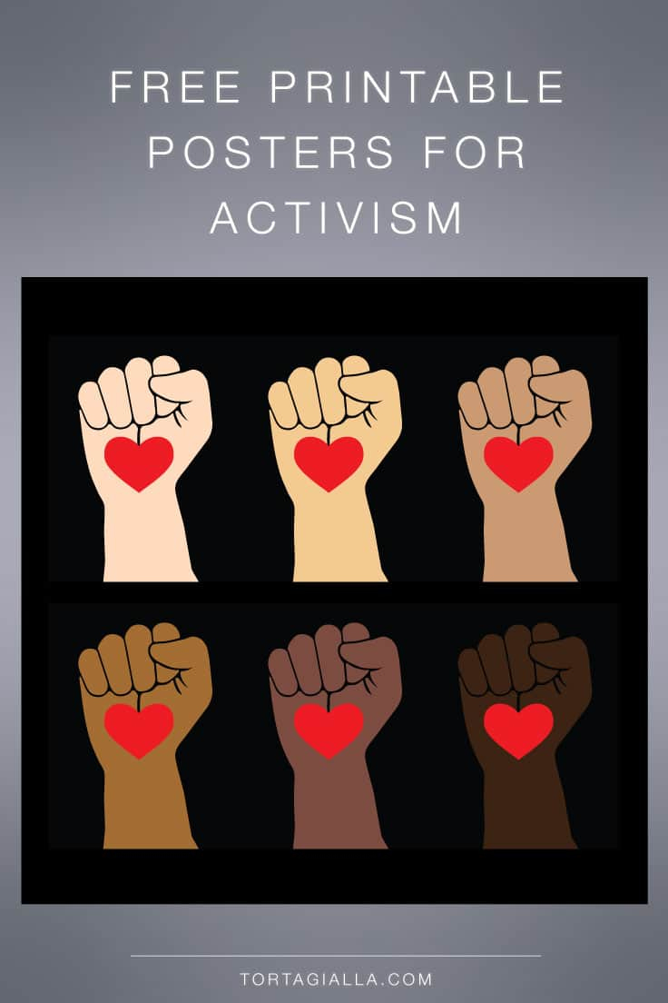 Posters For Activism In Multiple Skin Tones - Tortagialla throughout Free Printable Protest Signs