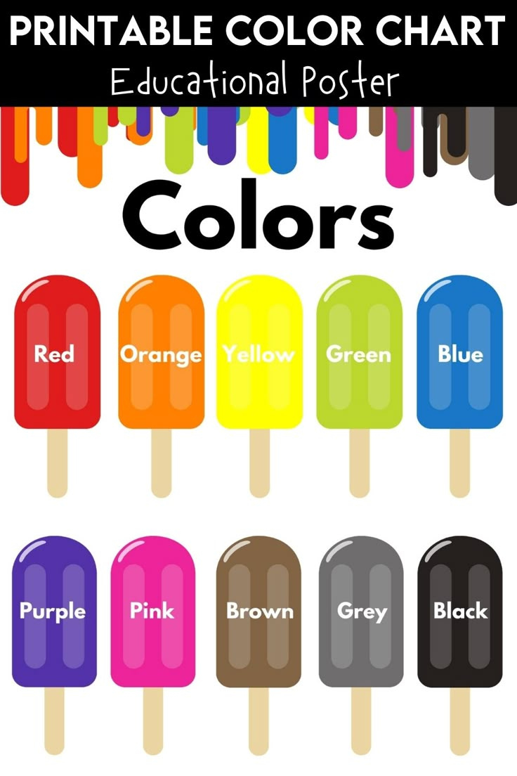 Preschool Color Chart with regard to Preschool Color Chart Printable