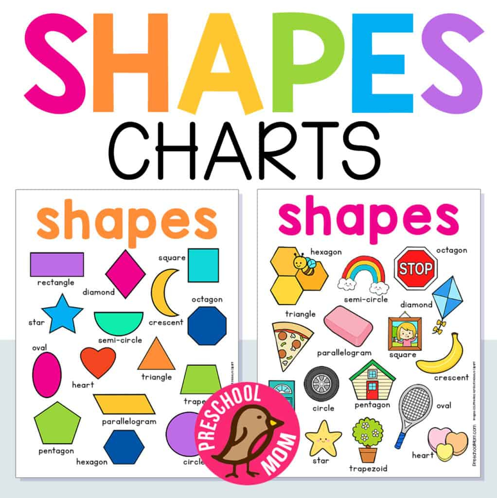 Preschool Shapes Charts - Preschool Mom pertaining to Shape Chart Printable