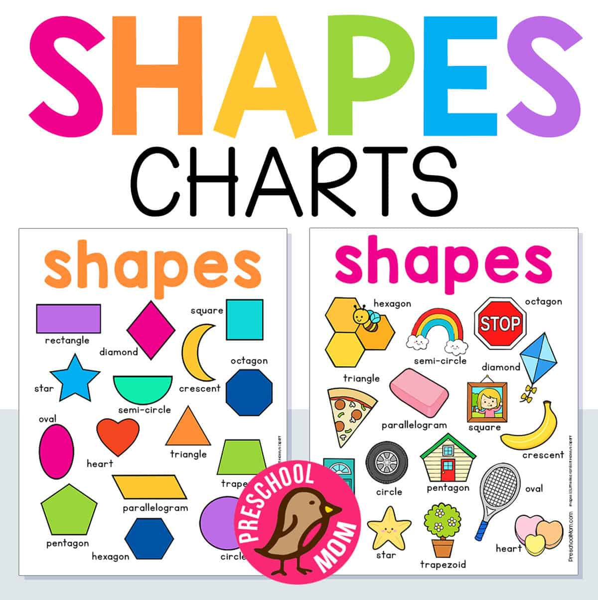 Preschool Shapes Charts - Preschool Mom with regard to Shapes Chart Printable