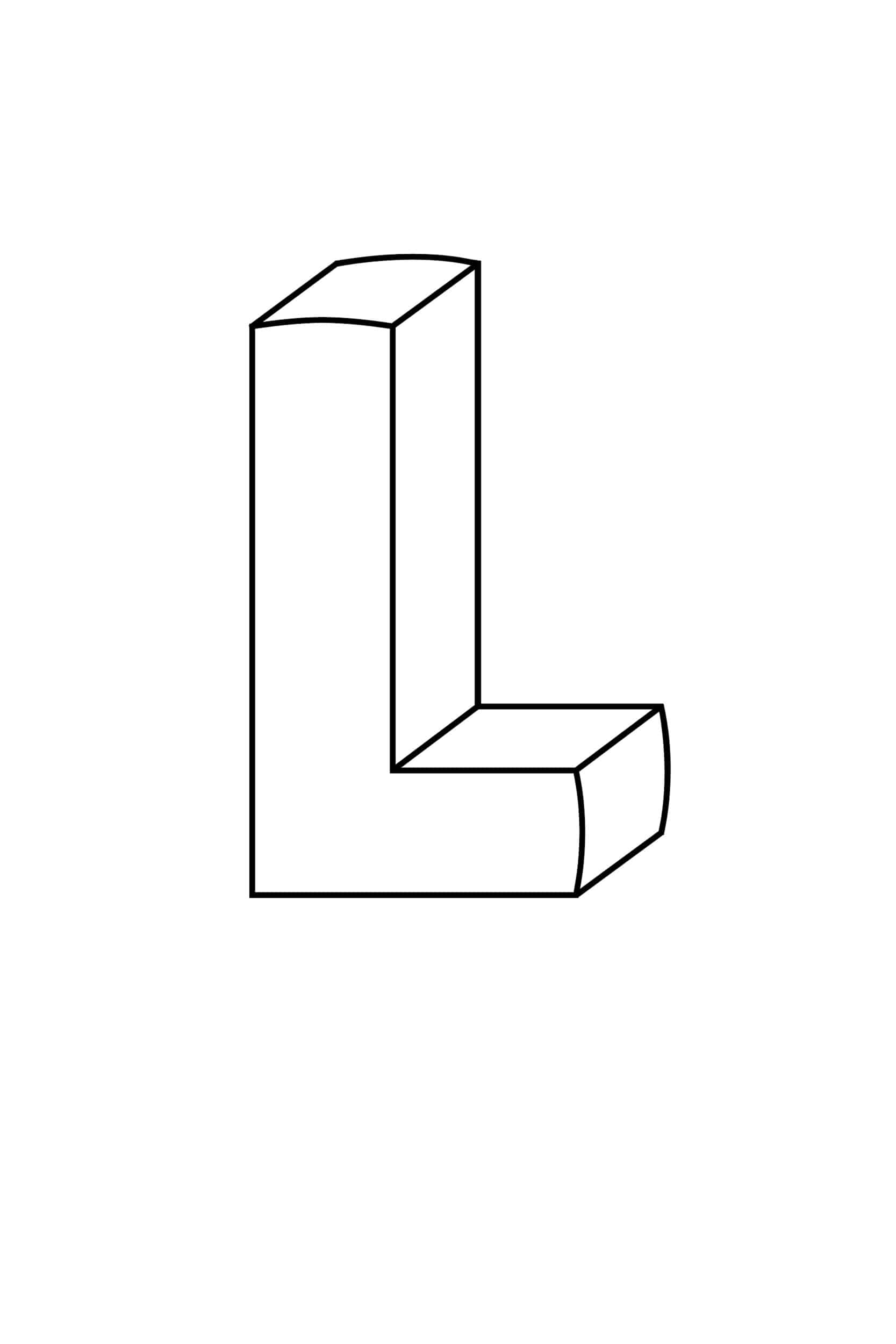 Printable 3D Bubble Letter L with regard to Free Printable 3d Alphabet Letters