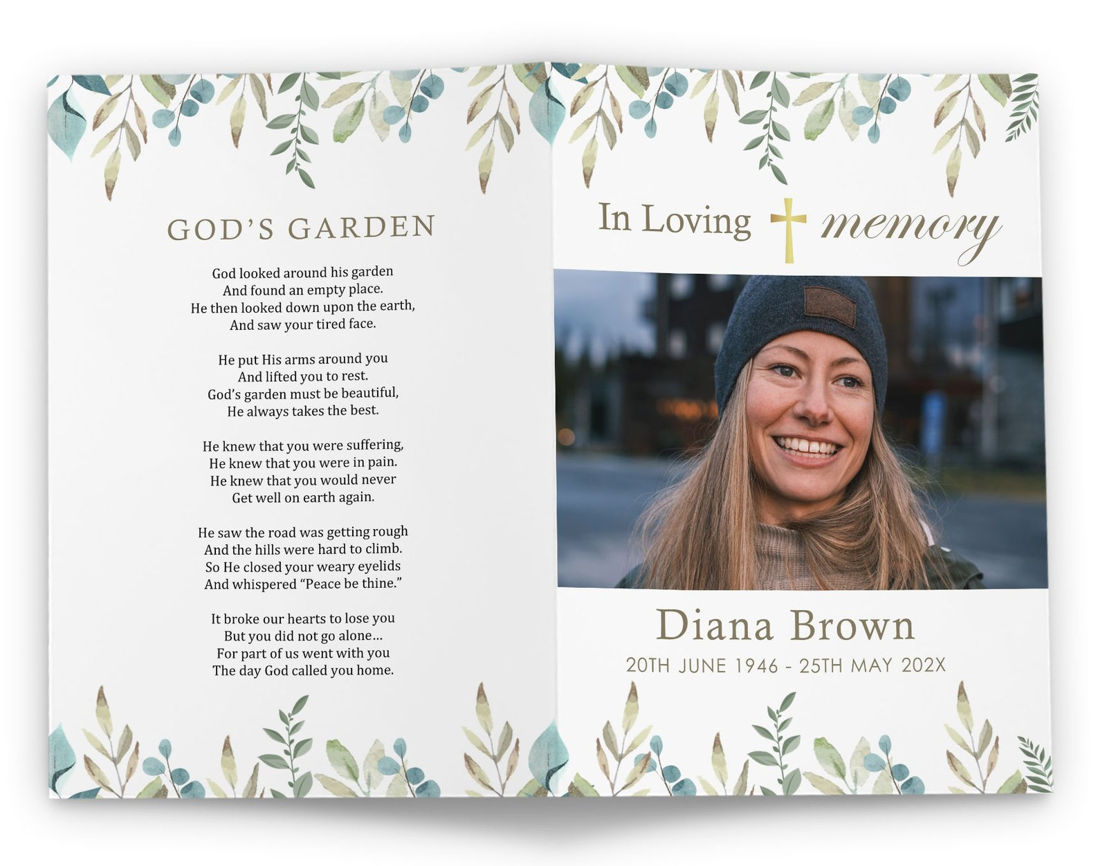 Printable Catholic Funeral Mass Program Template throughout Free Funeral Mass Booklet Template