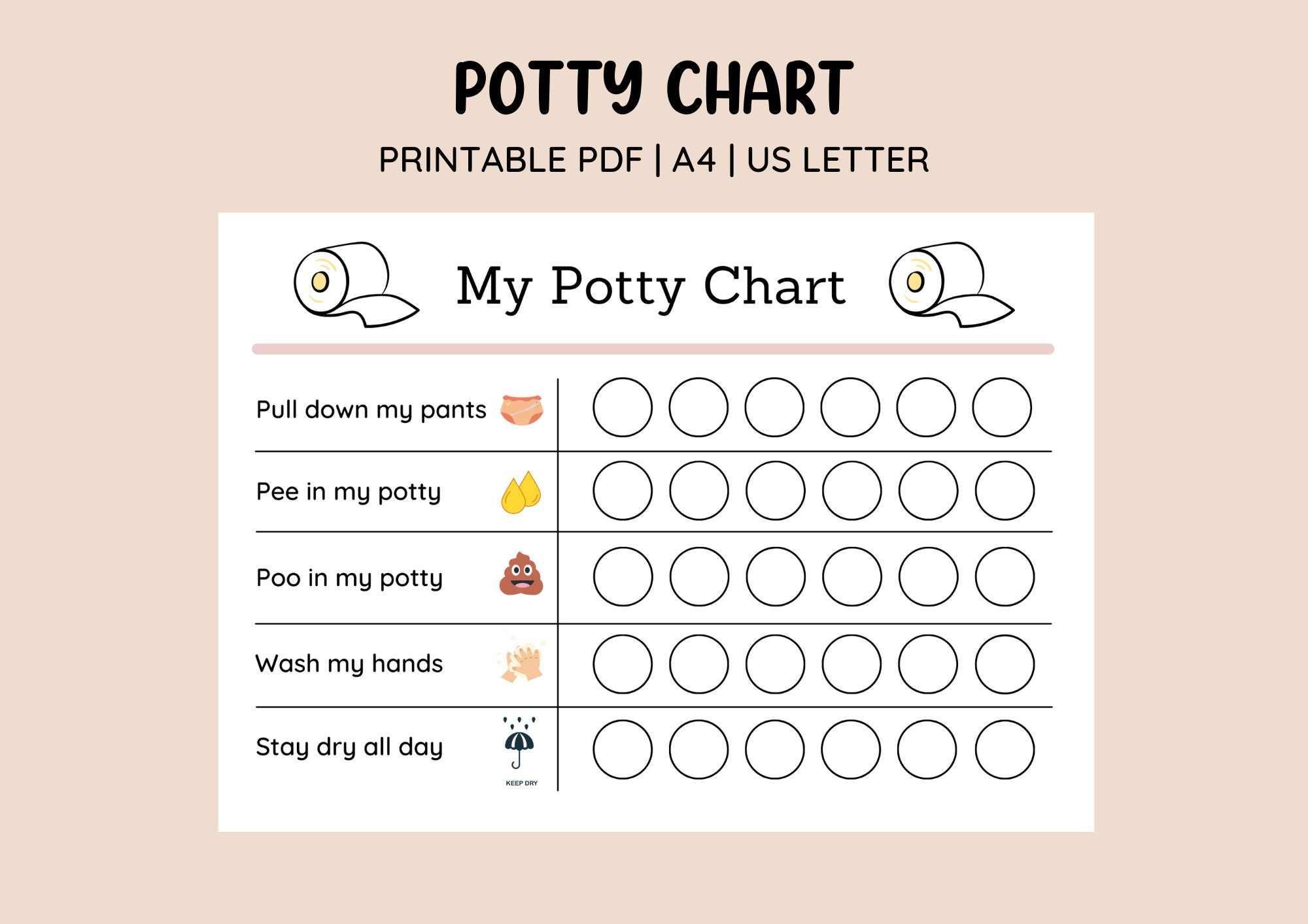 Printable Cute Potty Training Chart • Sticker Chart • Printable regarding Potty Training Reward Chart Printable Free