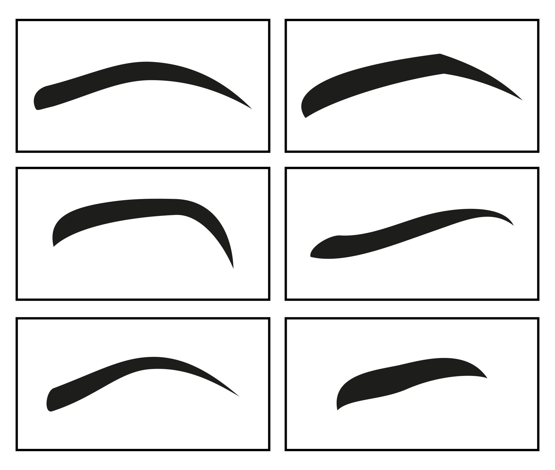 Printable Eyebrow Stencil Template | Eyebrow Stencil, Eyebrows with Free Printable Eyebrow Stencils