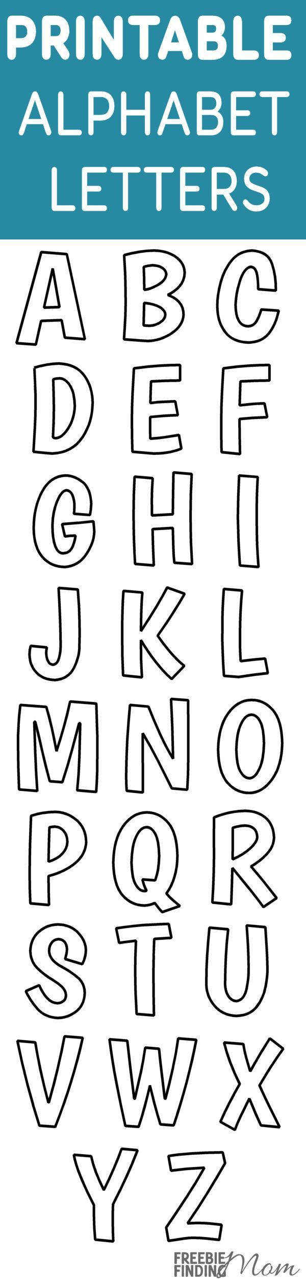 Printable Free Alphabet Templates with Free Block Letter Templates