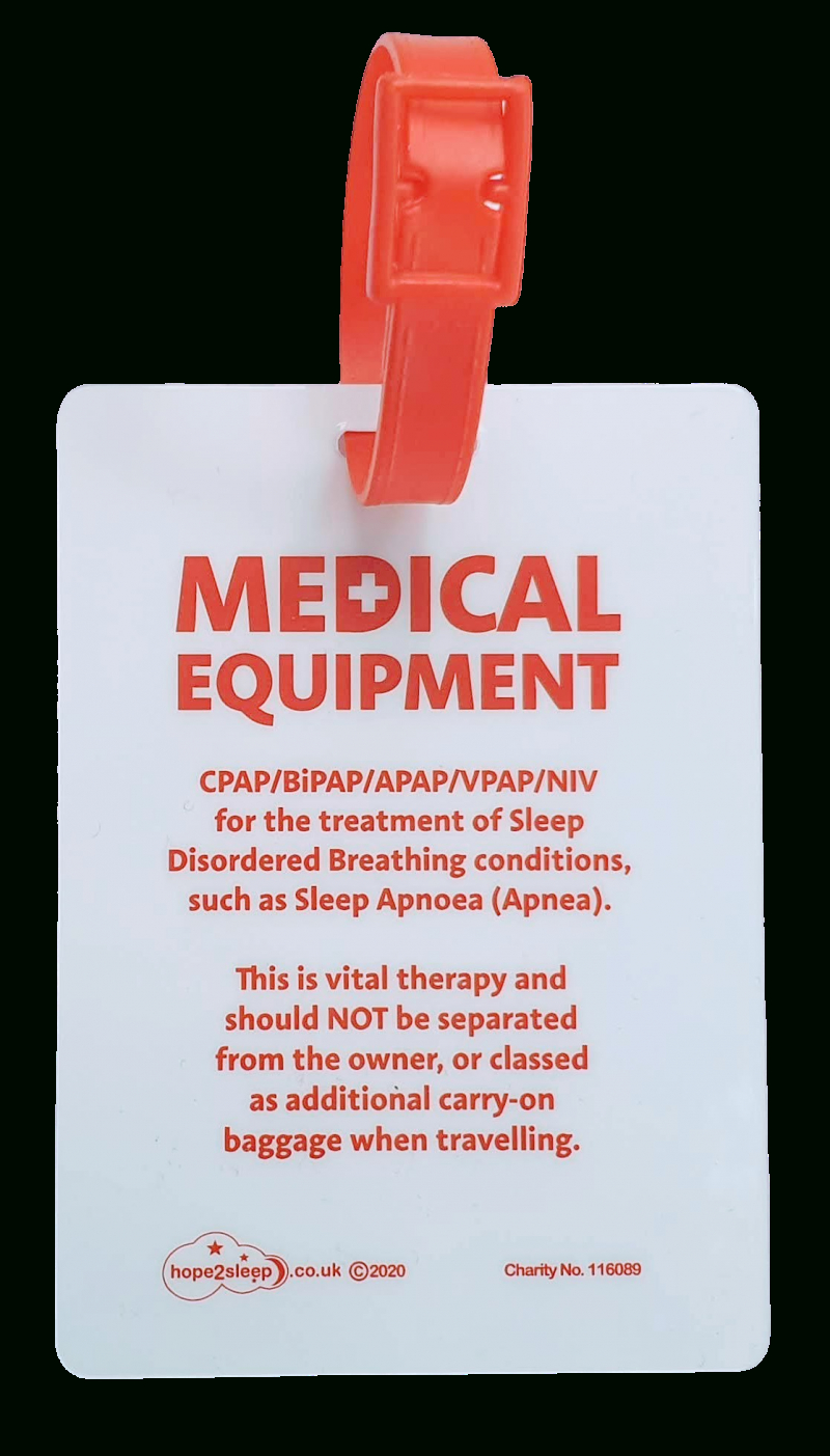 Printable Medical Luggage Tag pertaining to Free Printable Cpap Luggage Tag Template