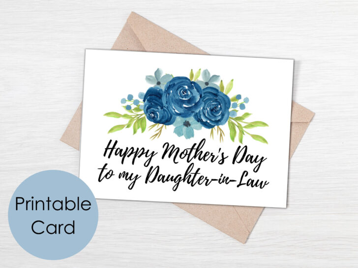 Free Printable Mothers Day Cards For Daughter in Law