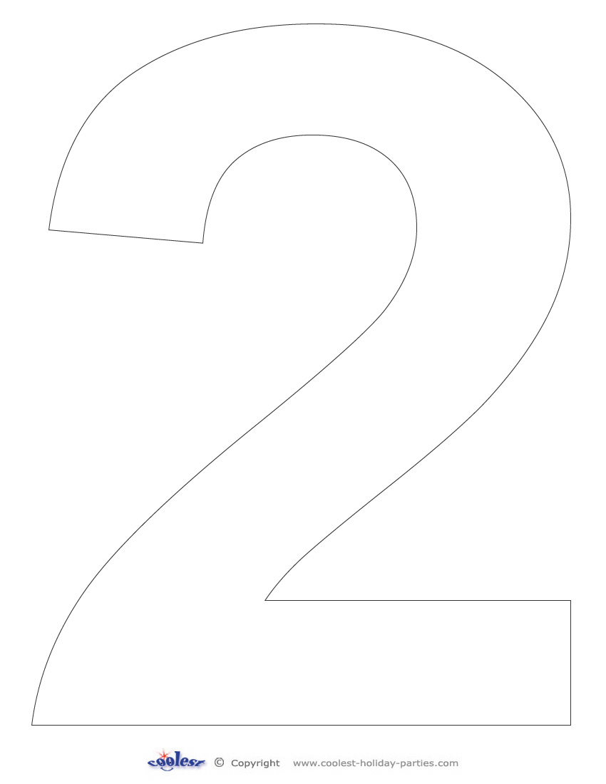 Printable Number 2 - Coolest Free Printables throughout Printable Number Stencils For Cakes