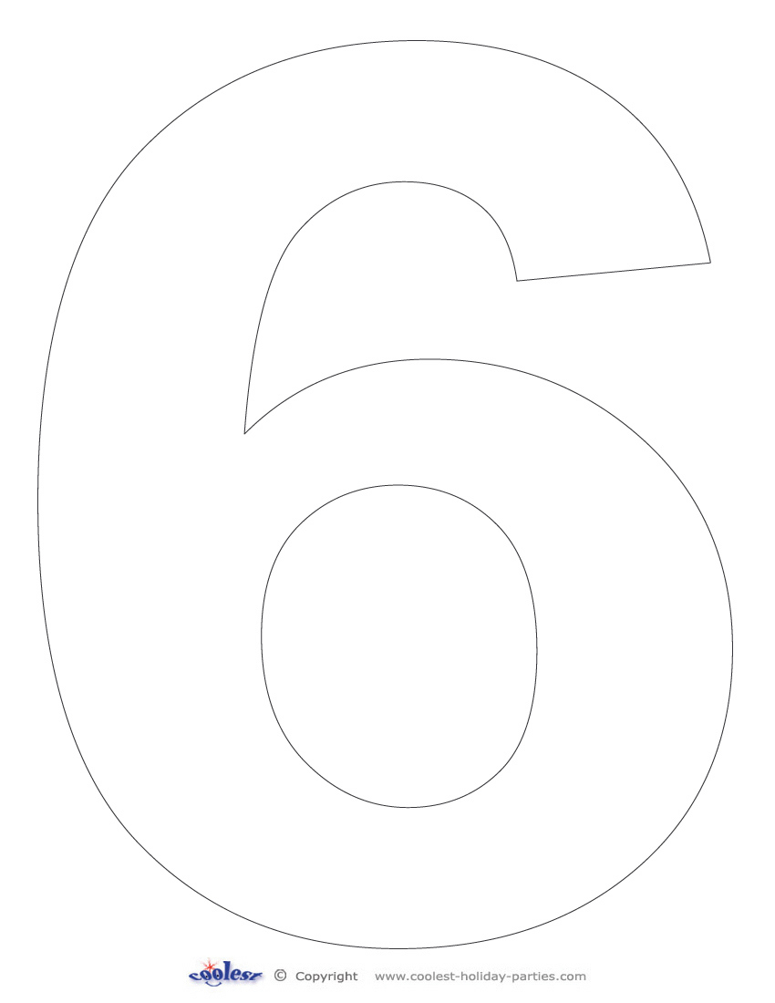 Printable Number 6 - Coolest Free Printables pertaining to Printable Number Stencils For Cakes