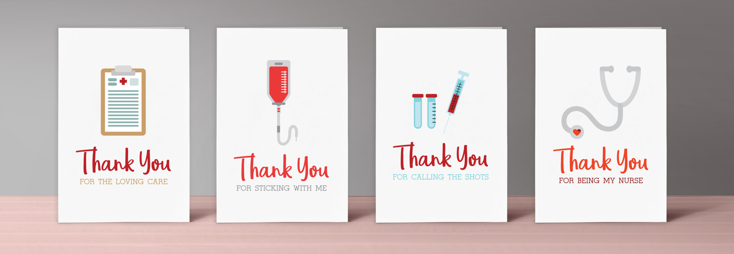 Printable Nurse Thank You Cards - Set Of 4 | Nurse/Life/Gear throughout Free Printable Nurse Appreciation Cards