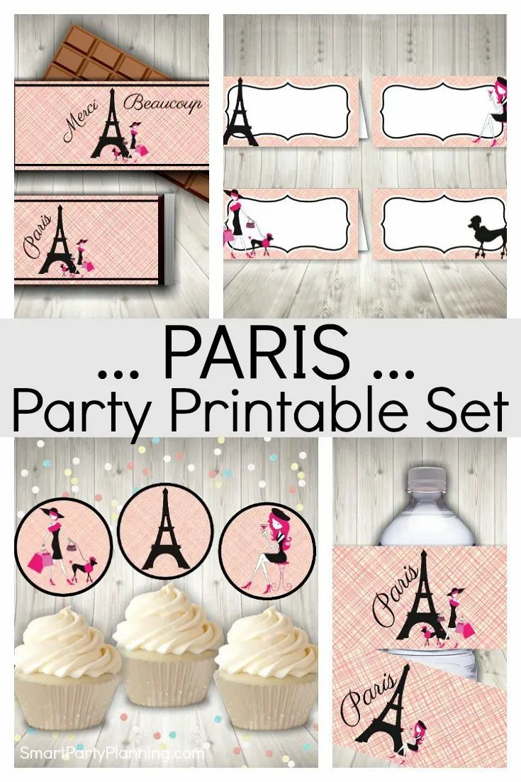 Printable Paris Themed Party Decor within Paris Themed Free Printables