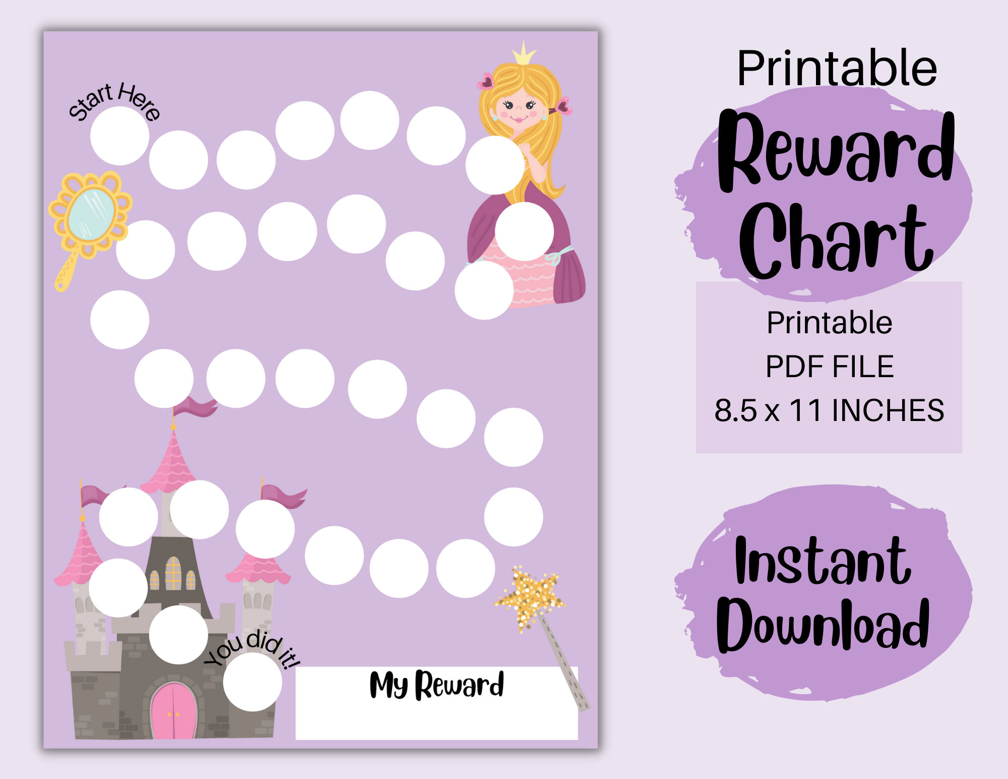 Printable Princess Reward Chart | Princess Behavior Chart in Princess Sticker Chart Printable