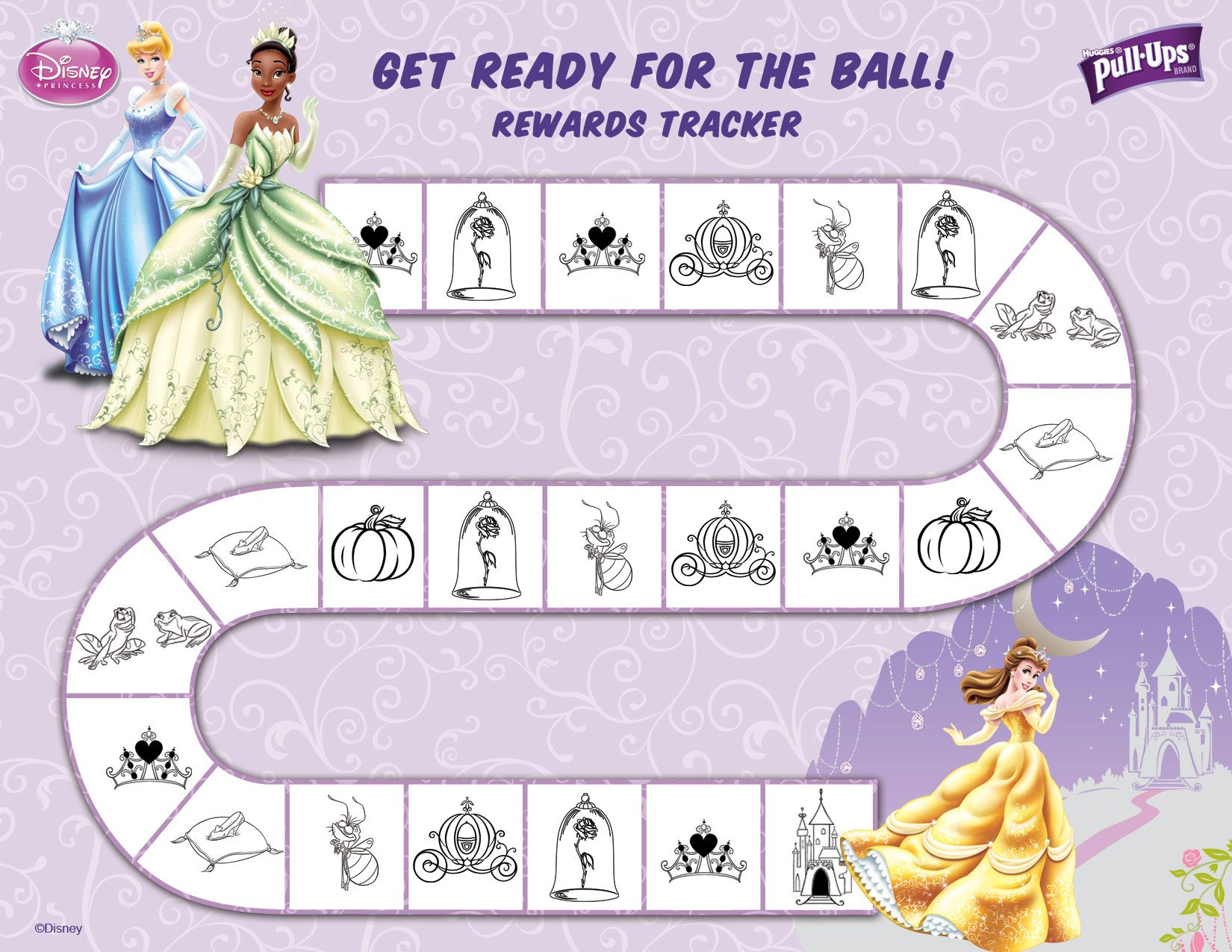Printable Princess Reward Chart, Sticker Chart, Princess Reward pertaining to Disney Princess Reward Chart Printable