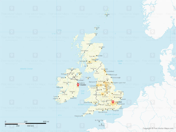 Free Printable Map of Great Britain