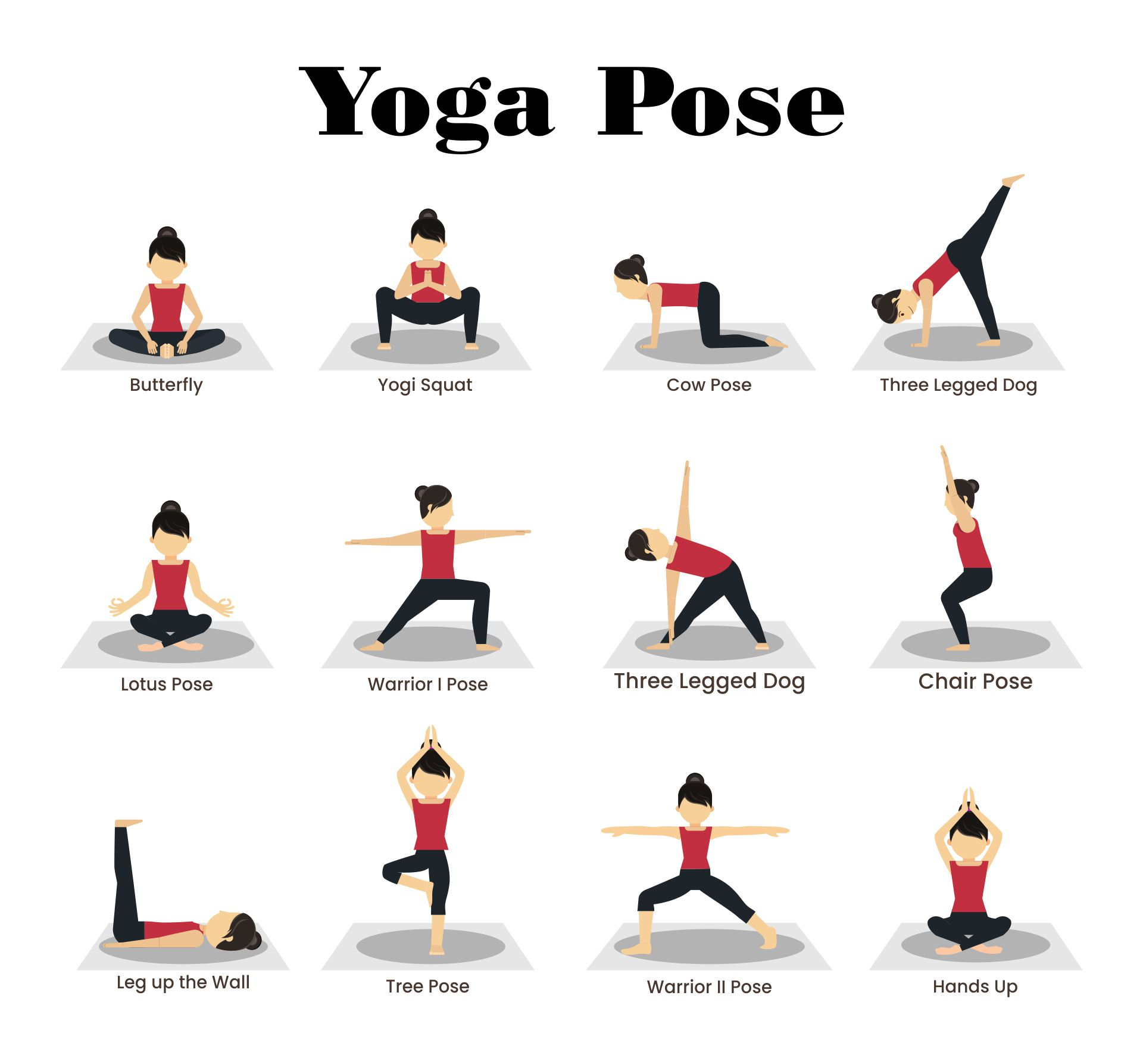Printable Yoga Poses Chart - Printable Party Favors with regard to Yoga Pose Chart Printable