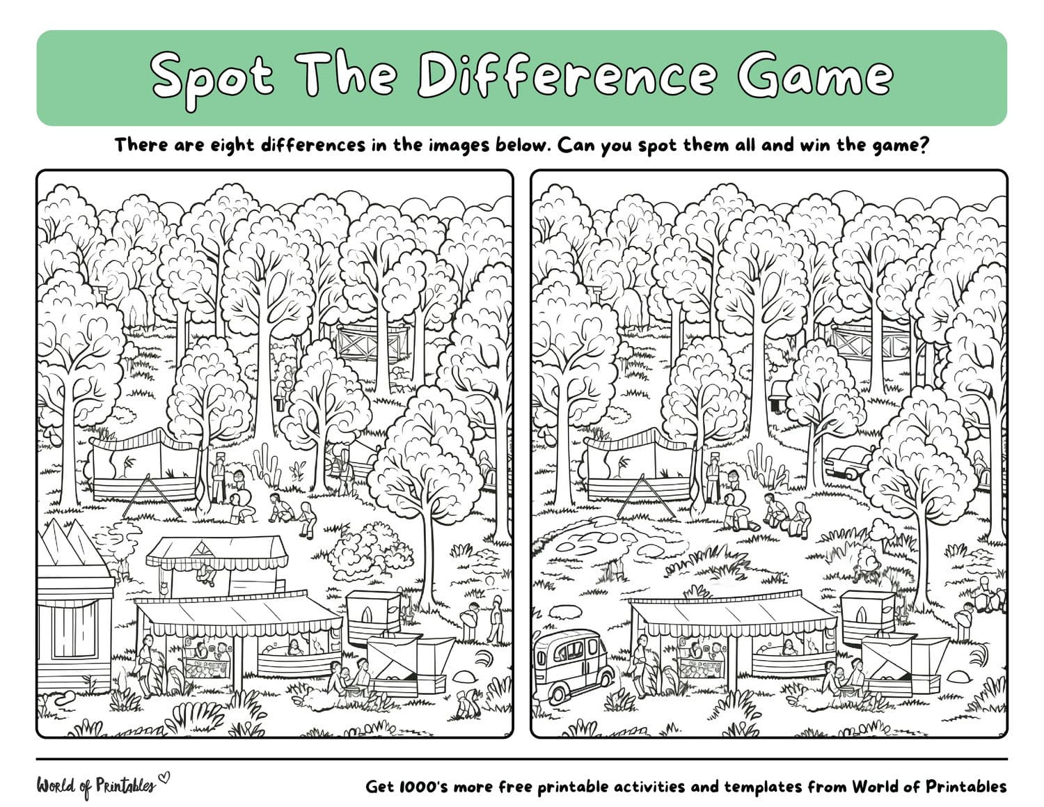 Products :: Printable 100 Hidden Object Picture Puzzles Activity with regard to Free Printable Spot The Difference Puzzles For Adults