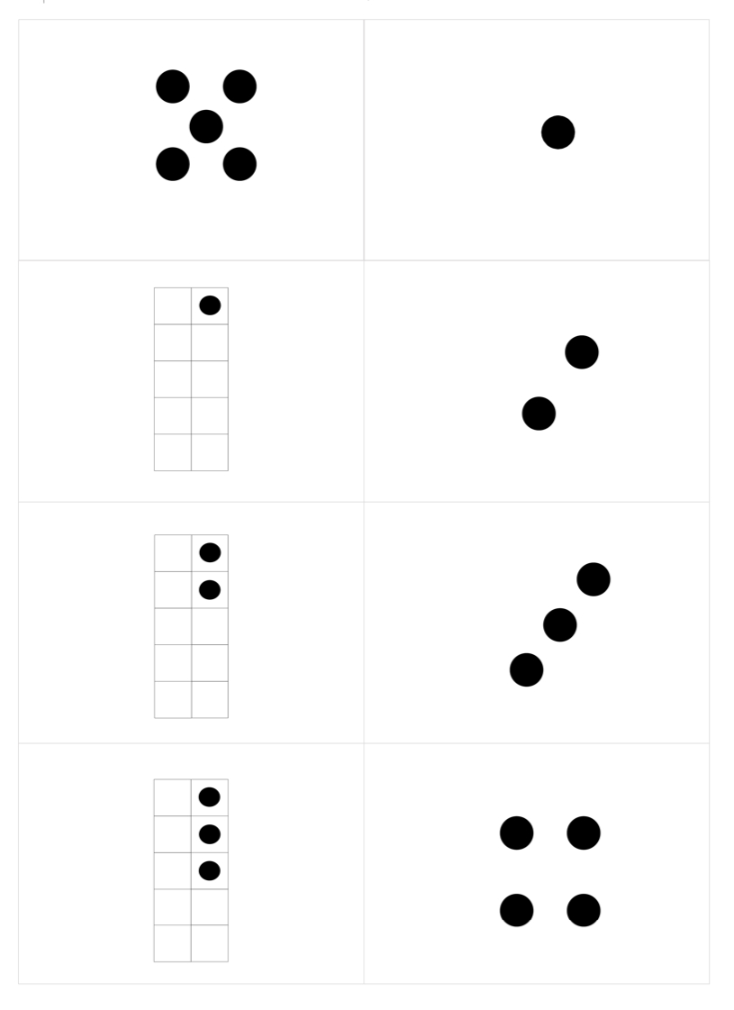 Quantity Cards For Subitizing with Free Printable Subitizing Cards