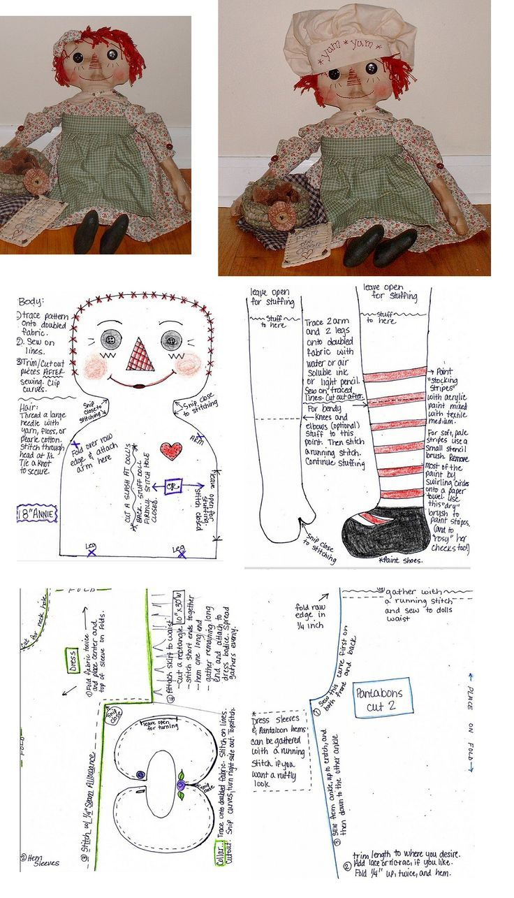 Rag Doll Pattern .Nims. Primitive Doll Patterns, Doll Sewing 5C7 throughout Raggedy Ann Pattern Free Printable