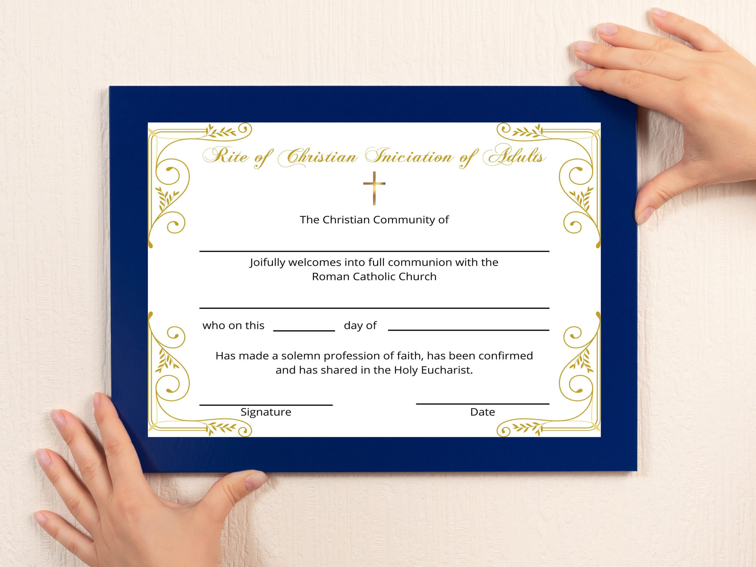 Rcia Rite Of Christian Iniciation Of Adults Certificate, Rcia intended for Free Printable Rcia Certificates