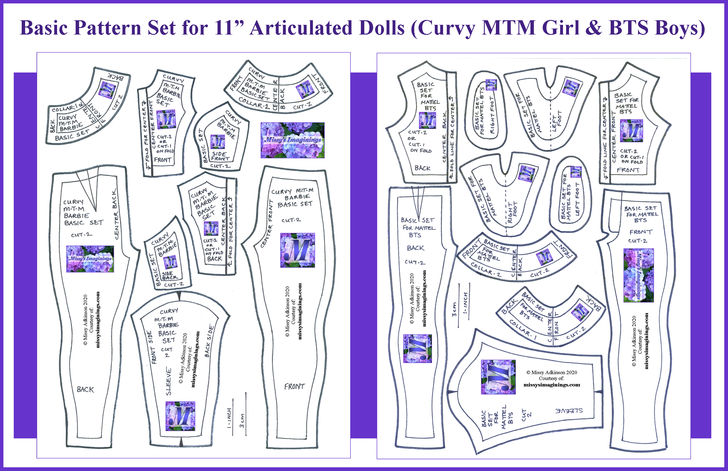 Ready To Print – (1/6) 11″ Doll Patterns – Missy&amp;#039;S Imaginings within Printable Bjd Doll Clothes Patterns Free