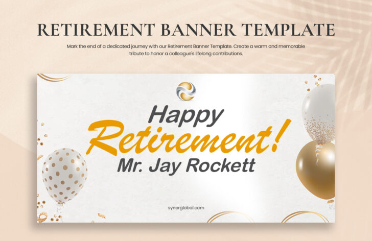 Free Printable Happy Retirement Banner