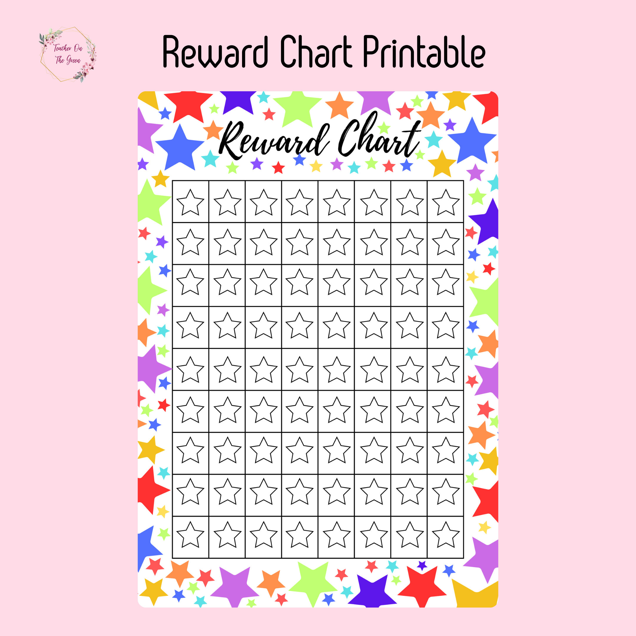 Reward Chart | Star Reward Chart | Printable - Etsy for Star Chart Printable