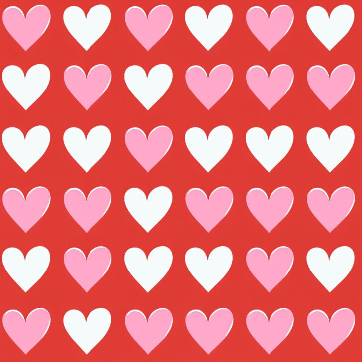 6×6 Printable Heart Pattern
