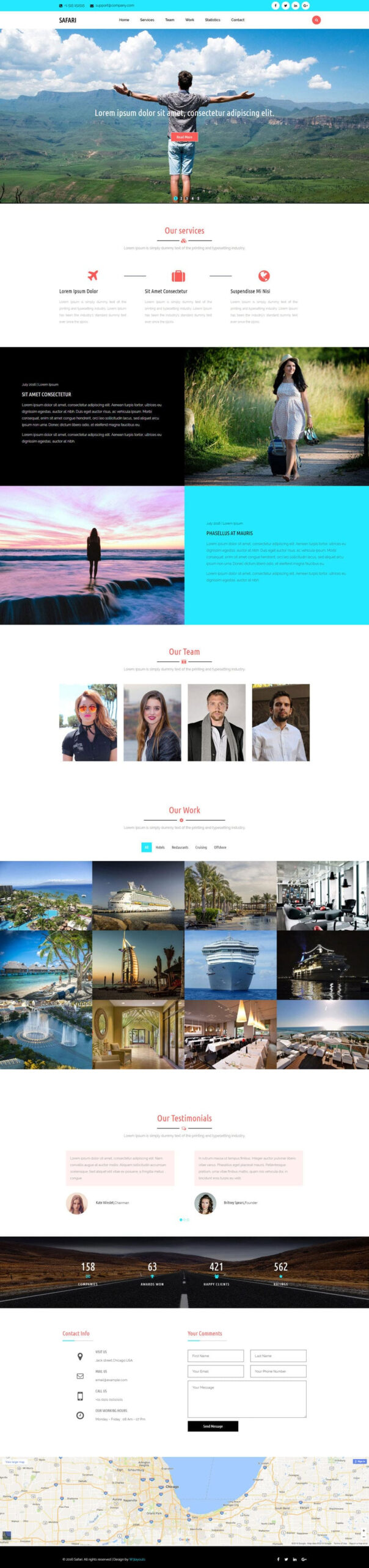 Safari A Travel Category Flat Bootstrap Responsive Website Template inside Free Safari Website Templates