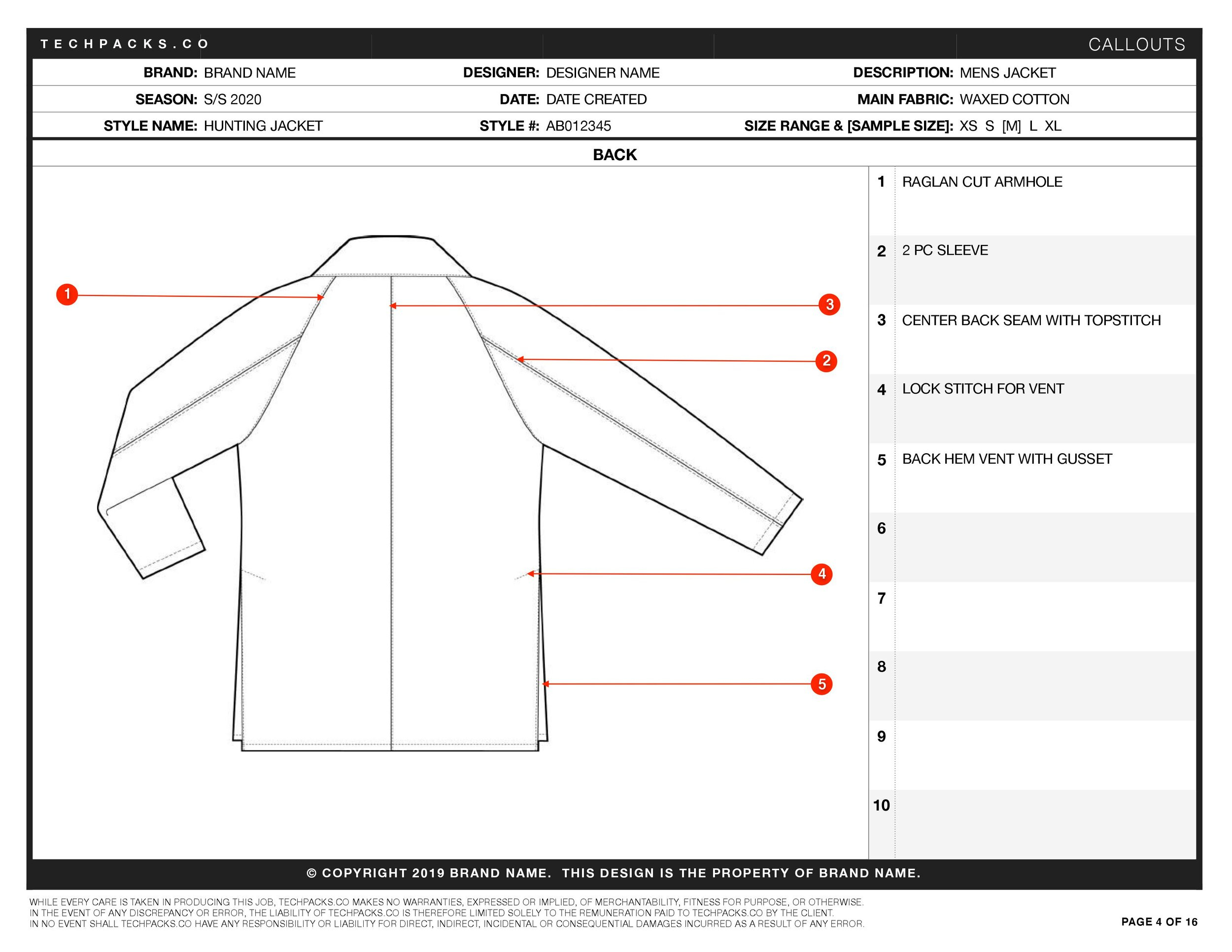 Sample Tech Pack - Free Pdf Download — Techpacks.co pertaining to Free Tech Pack Template