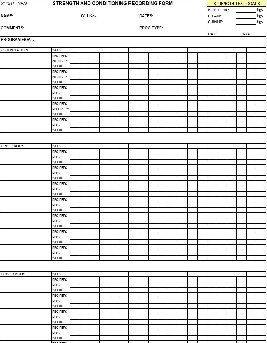 S&amp;amp;C Coach Templates — Basc | Strength &amp;amp; Conditioning inside Free Strength And Conditioning Excel Templates