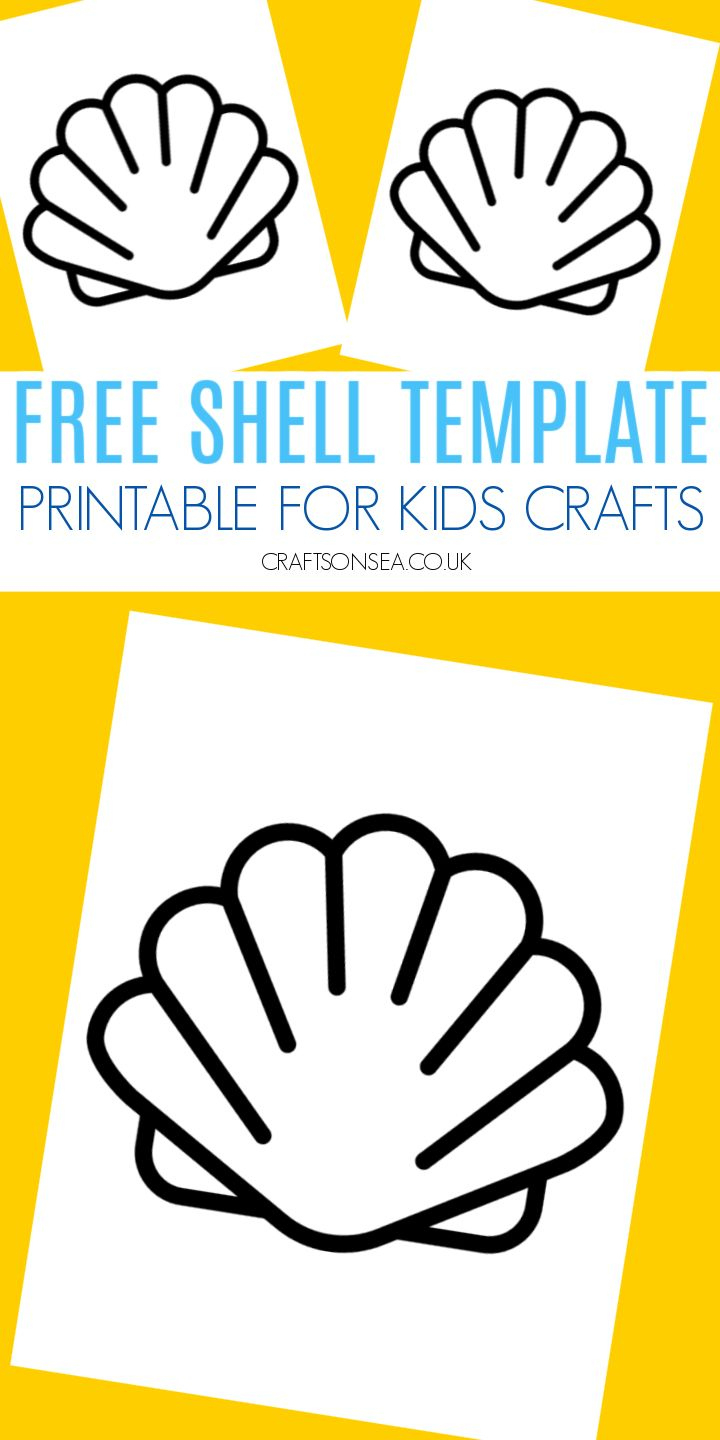 Seashell Template (Free Printable Pdf) - Crafts On Sea throughout Free Printable Shell Templates