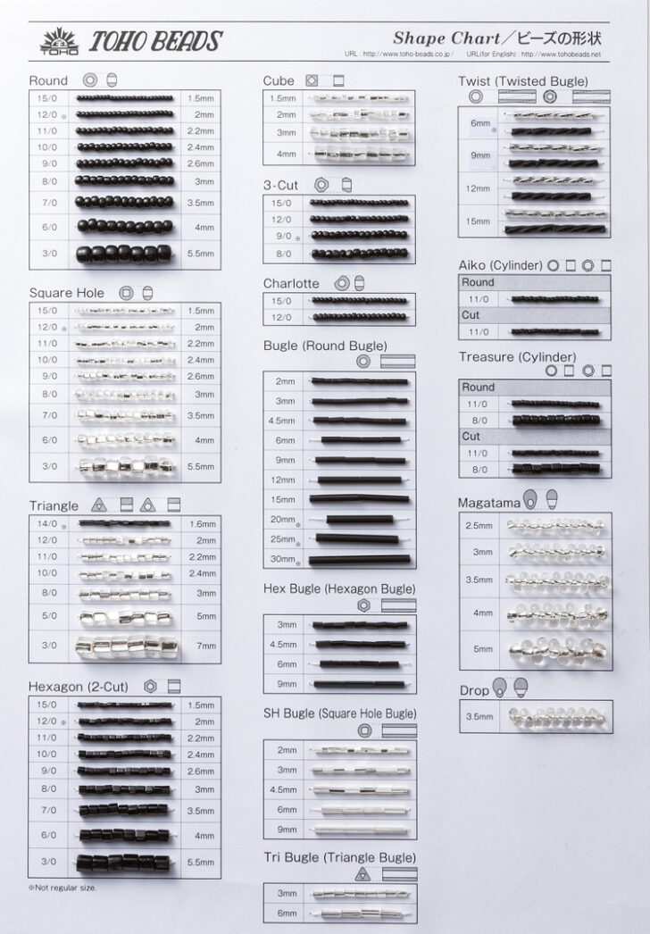 Bead Hole Size Chart Printable
