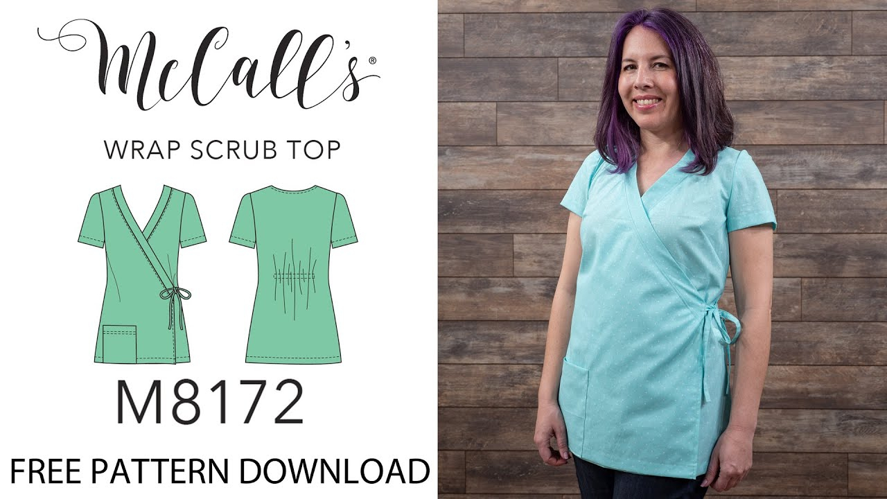 Sew A Wrap Scrub Top - Mccalls 8172 - Free Pattern regarding Printable Free Downloadable Scrub Top Pattern