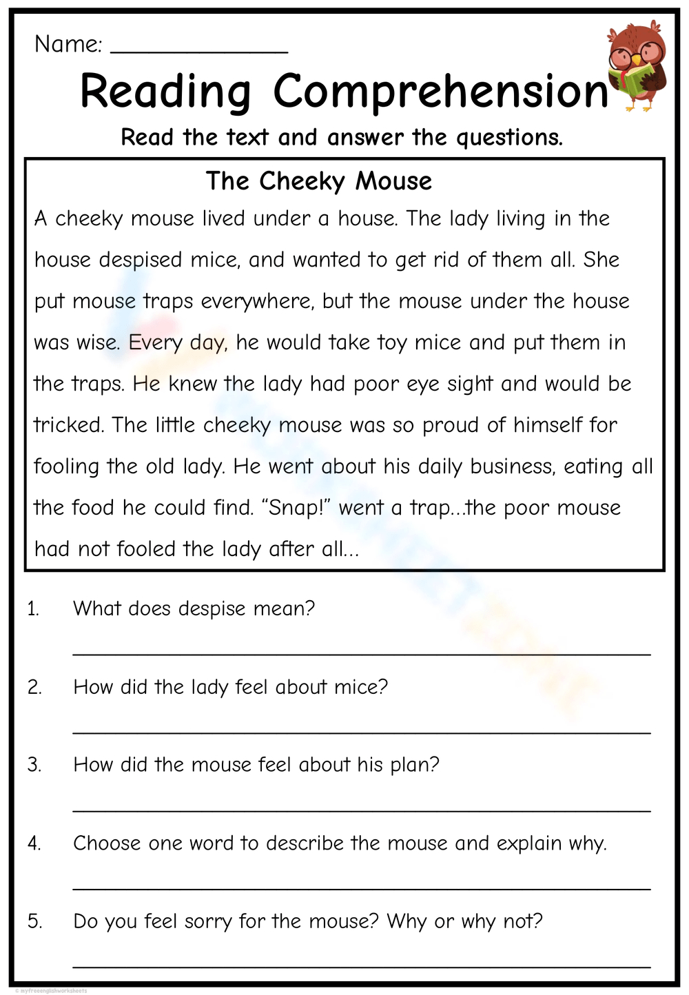 Short Story Worksheets 2025 inside Free Printable Short Stories With Comprehension Questions