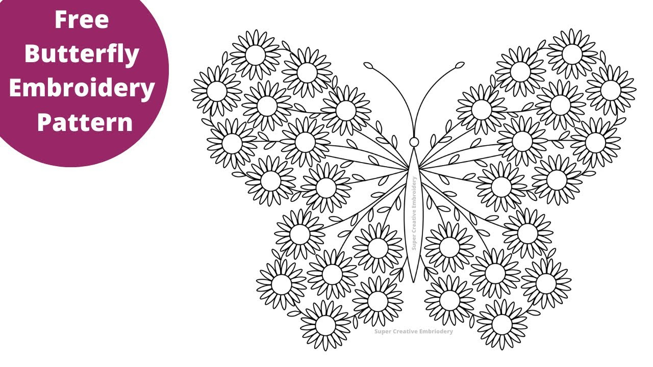 Simple Butterfly Embroidery Design 🦋 Unique And Modern Free Hand Embroidery Patterns For Beginners 🦋 inside Free Printable Butterfly Embroidery Patterns