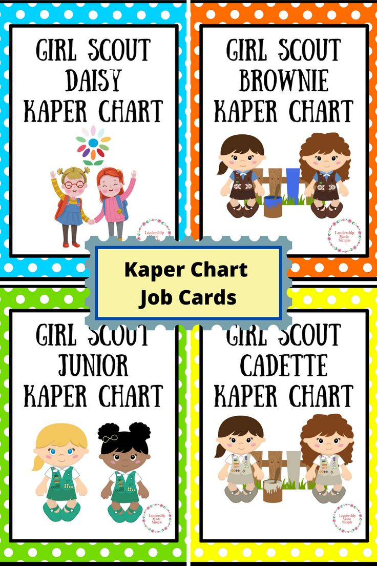 Simple Girl Scout Kaper Charts in Kaper Chart Printable