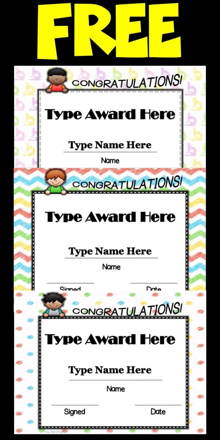 Free End of Year Award Templates