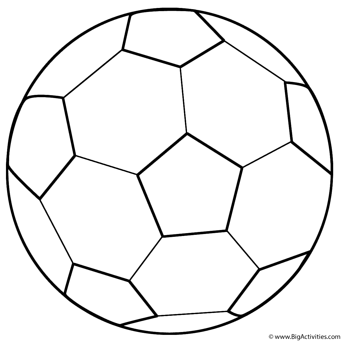 Soccer Ball - Coloring Page (Sports) regarding Free Printable Soccer Ball Stencil