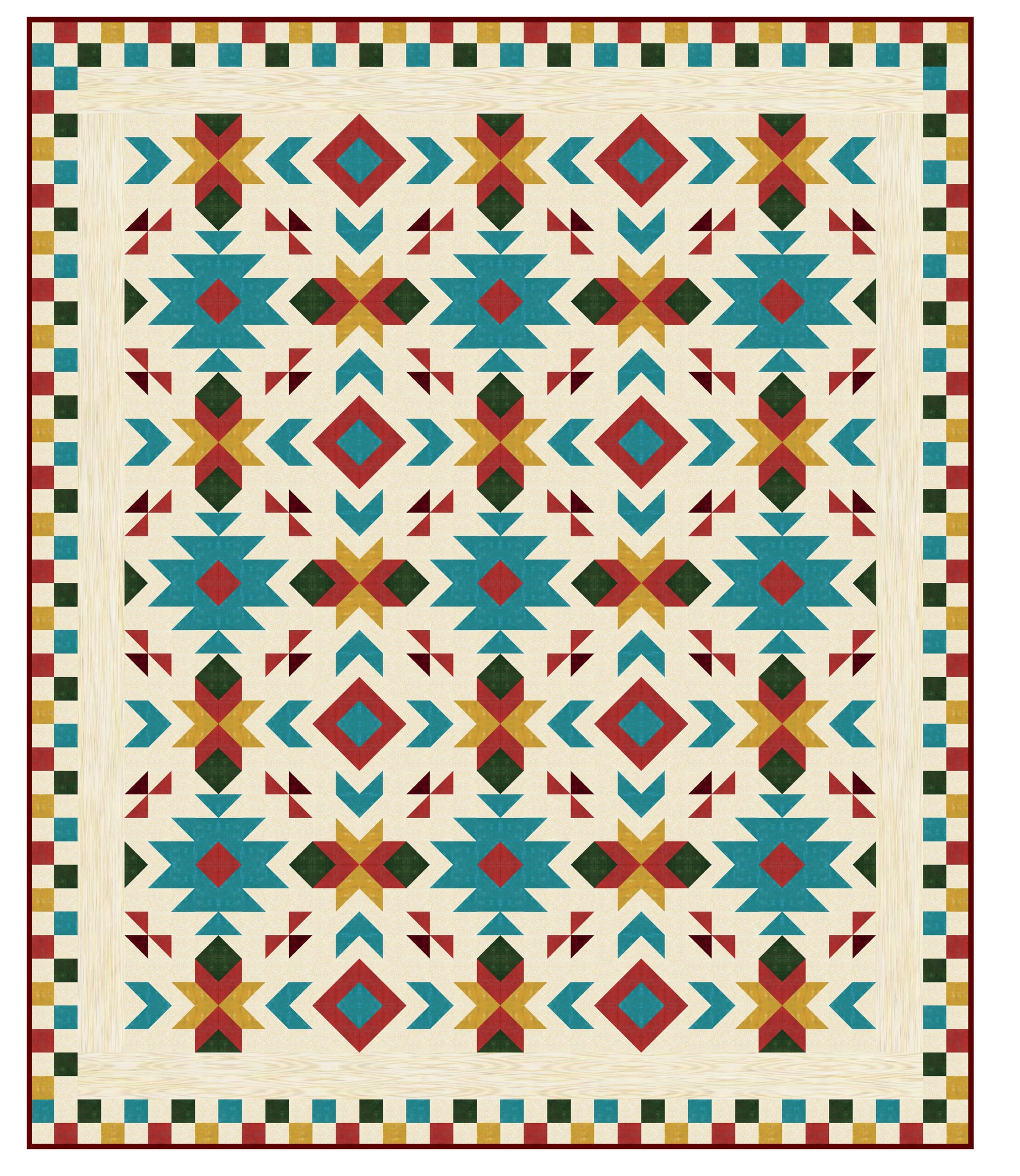 Southwest Quilt Pattern - Southwest Quilt - Nativ American Quilt in Free Printable Southwest Quilt Patterns