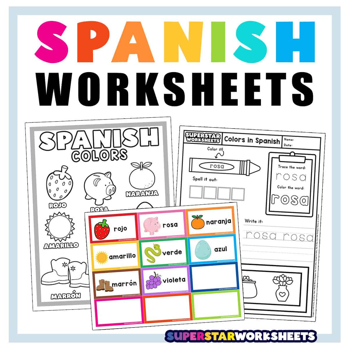 Spanish Worksheets - Superstar Worksheets within Free Printable Spanish Games