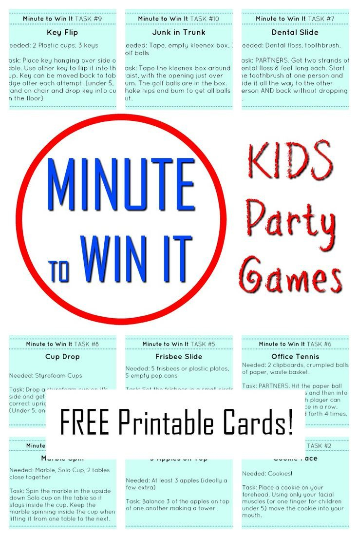Spectacular Minute To Win It Games For Families! - How Wee Learn for Free Minute to Win It Printables