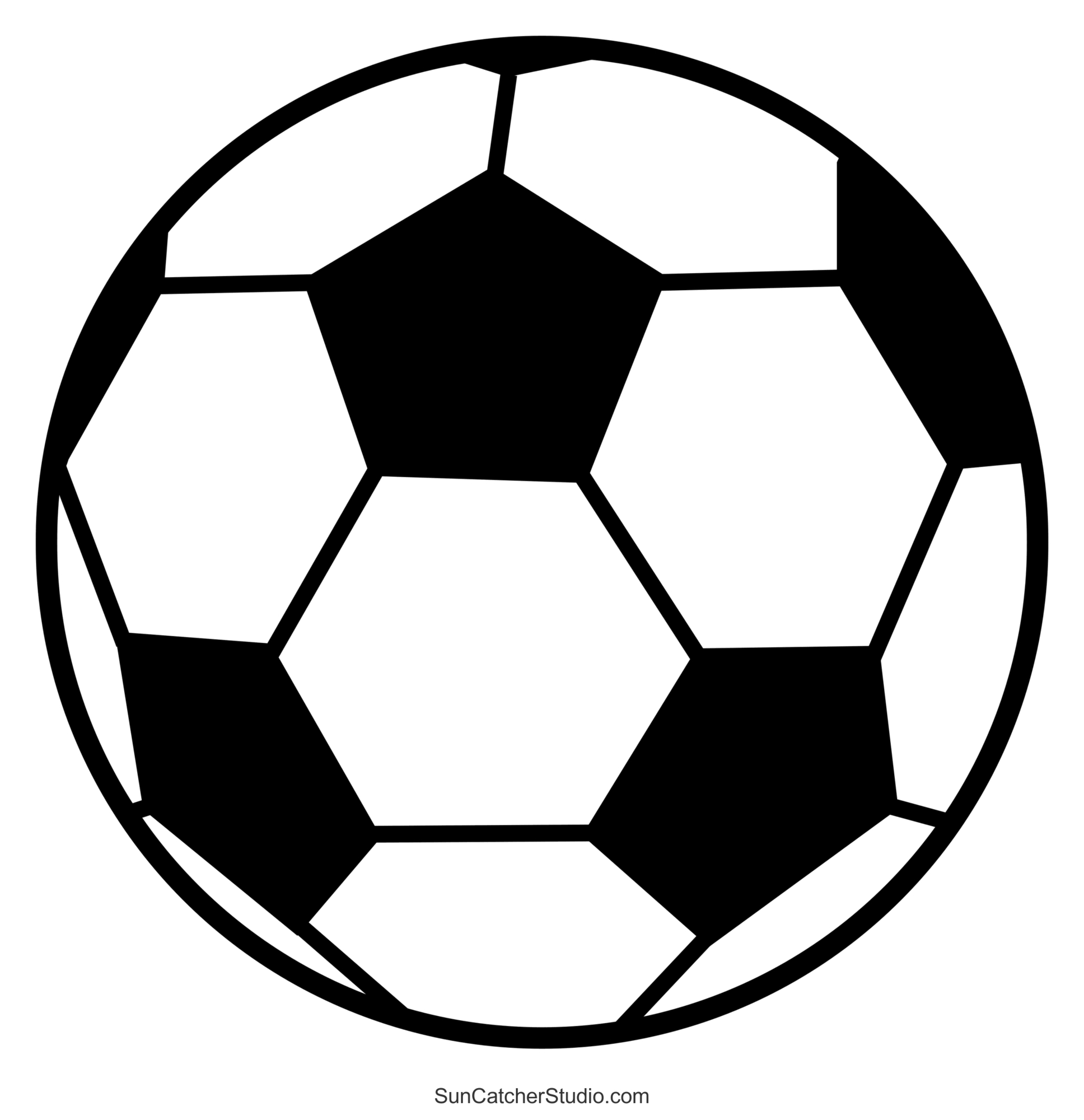 Sports And Ball Patterns And Clip Art (Printable Stencils) – Free for Free Printable Soccer Ball Stencil