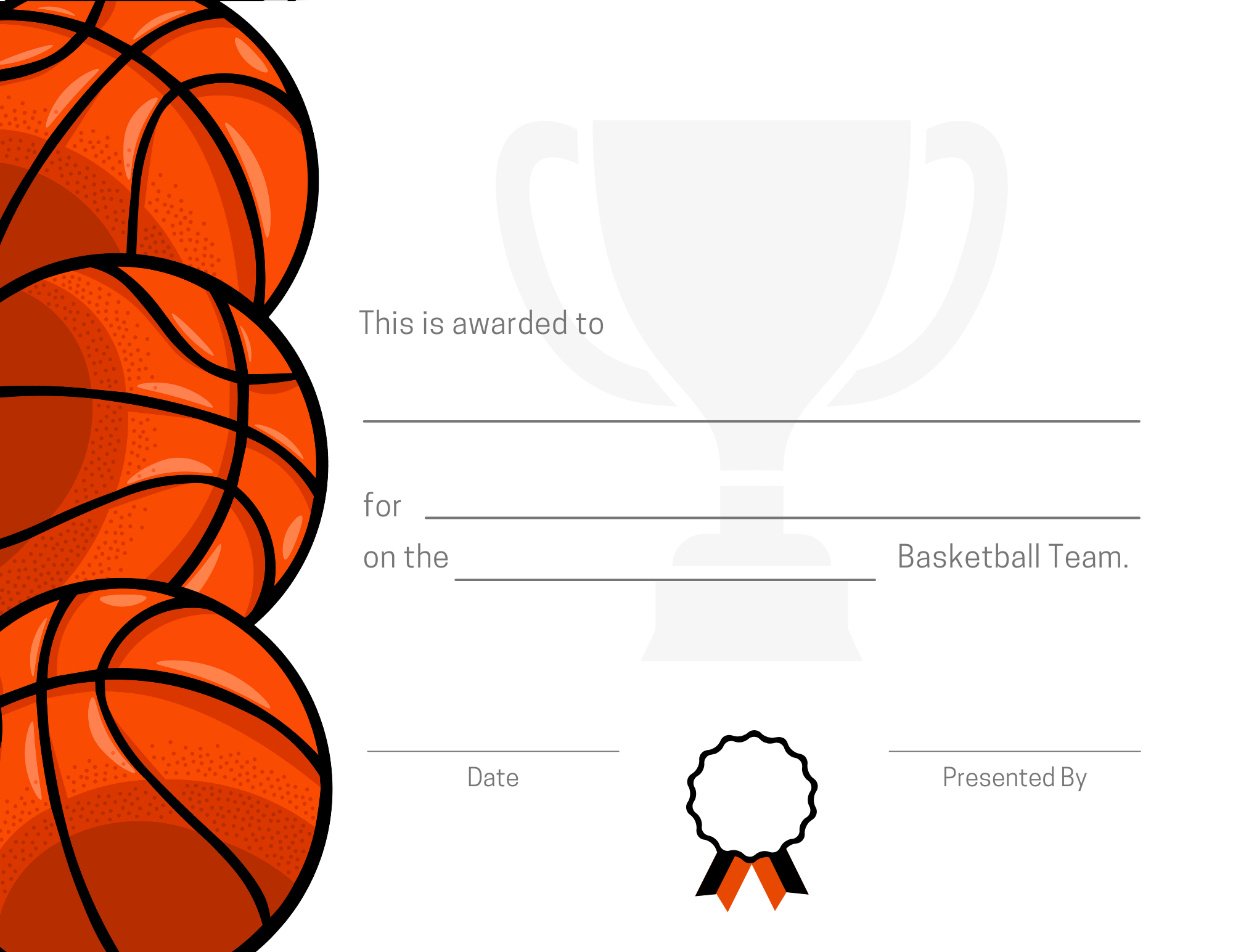 Sports Award Certificates: Free, Customizable Designs | Signup throughout Free Printable Basketball Certificates