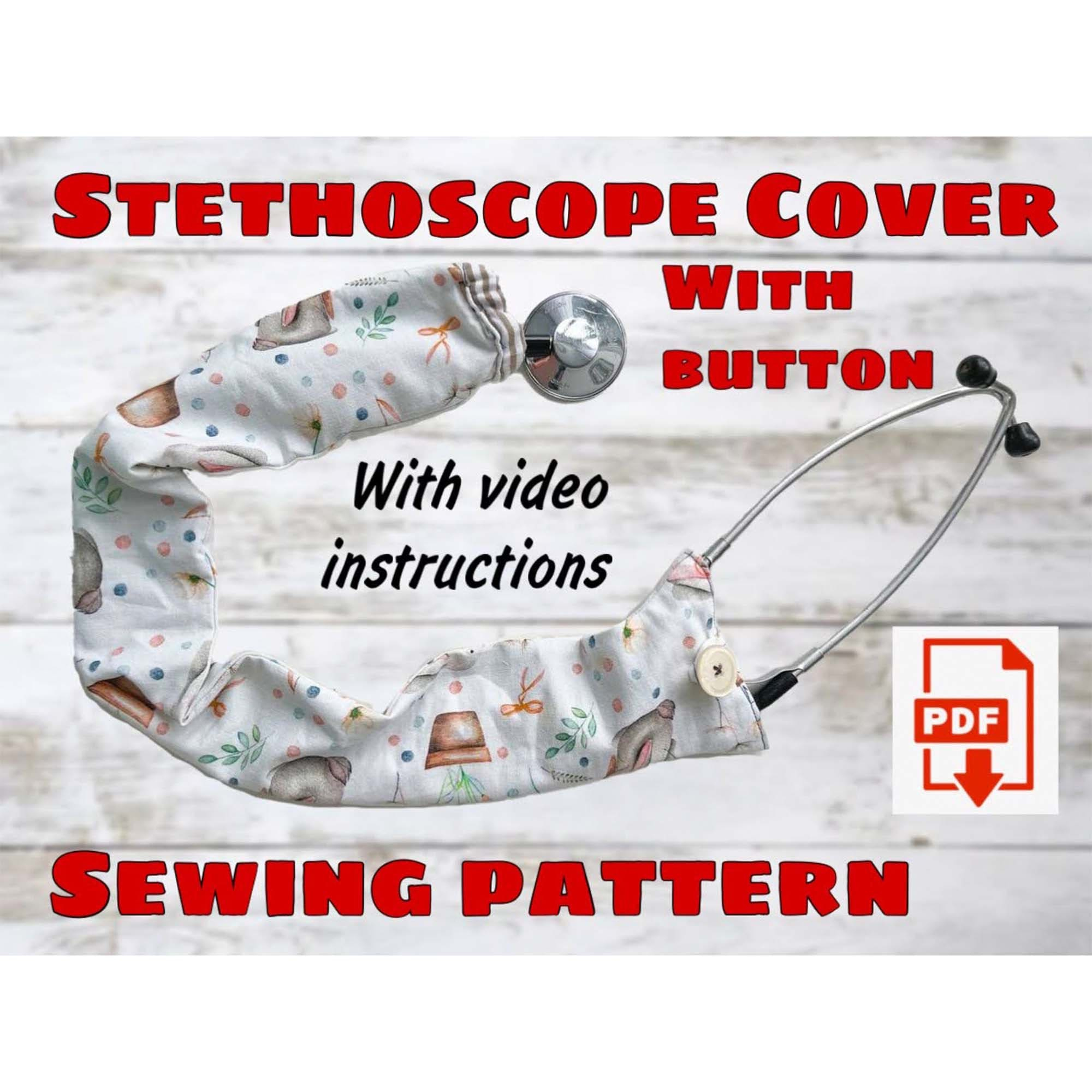 Stethoscope Cover With Button Sewing Pattern Style 2 With Video within Free Printable Stethoscope Cover Pattern