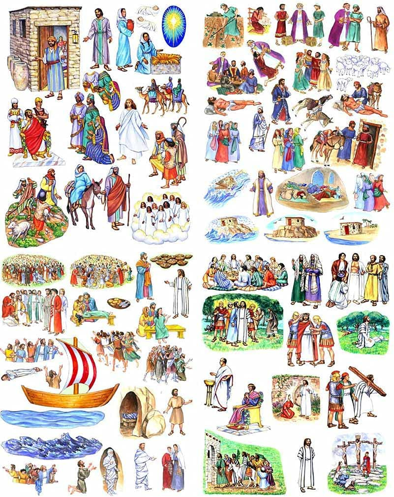 Story &amp;amp; Life Of Jesus 13 Bible Stories Felt Figures For Flannel regarding Free Printable Felt Board Bible Stories