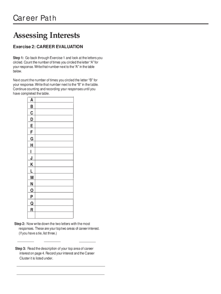 Strong Interest Inventory Test Pdf - Fill Online, Printable intended for Free Printable Career Interest Inventory For Students