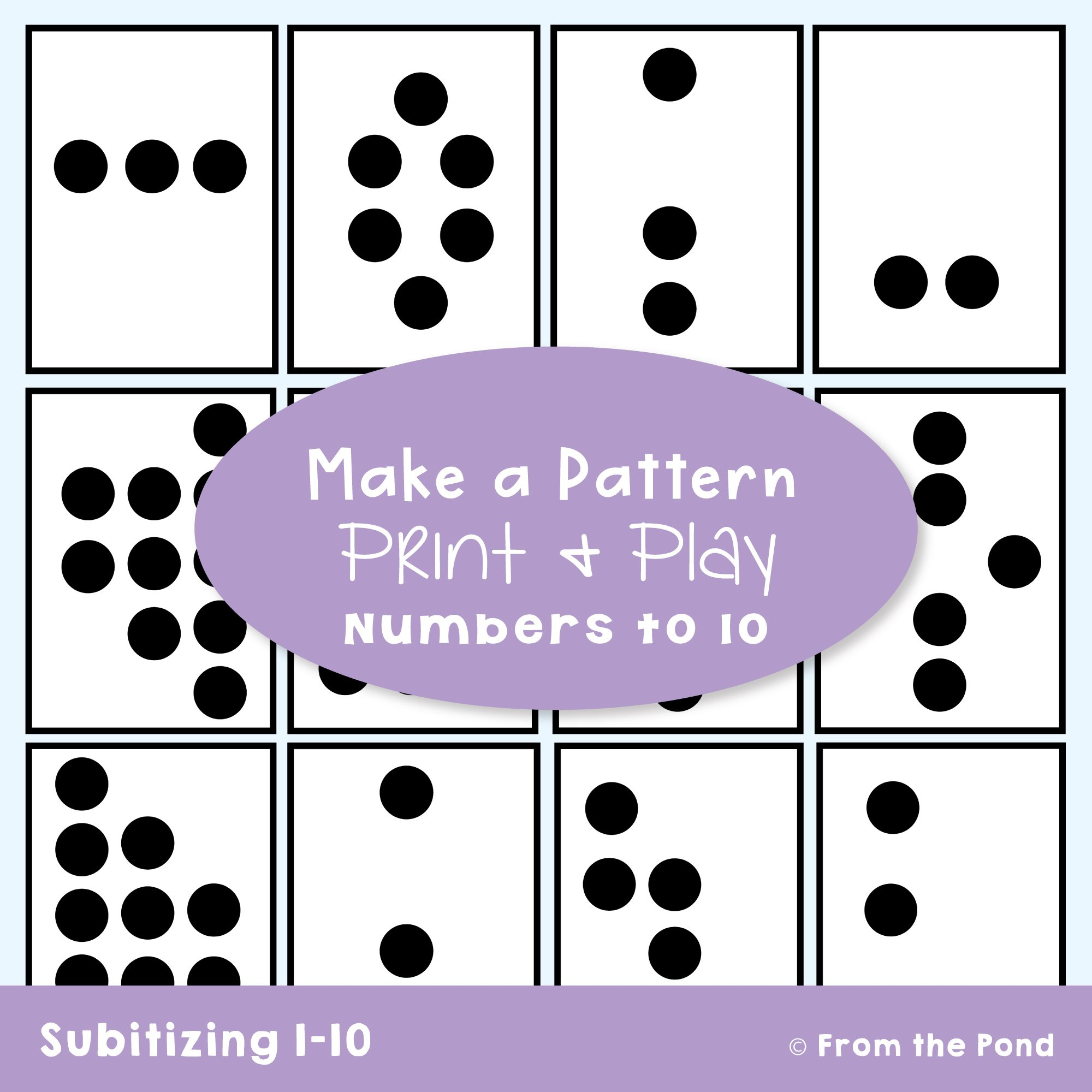 Subitizing — From The Pond intended for Free Printable Subitizing Cards