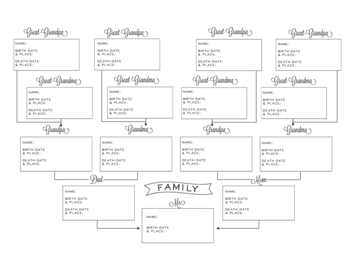Pedigree Chart Printable