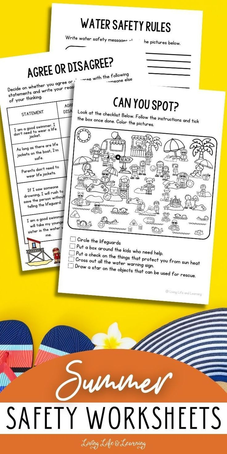 Summer Safety Worksheets with regard to Free Printable Summer Safety Worksheets