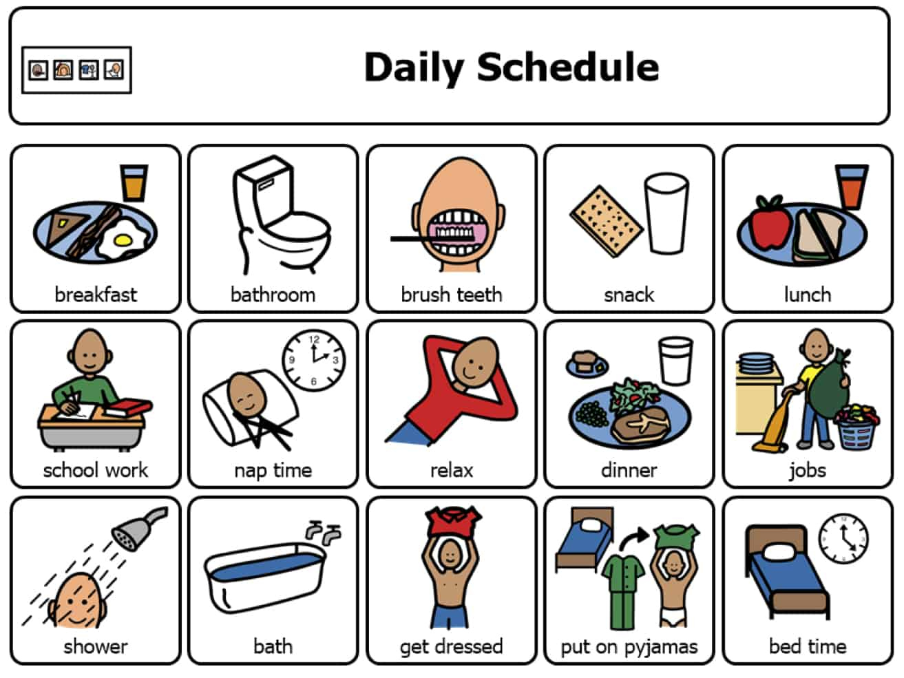 Supporting Autistic Children Using A Visual Scheduling Tool - The for Autism Visuals Free Printables